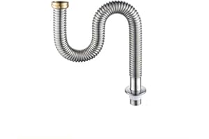 BEITESI Antiruggine per scarico lavello cucina in acciaio inox，Piletta lavello vasca singola，Con troppopieno，Accessori per fognature da bagno