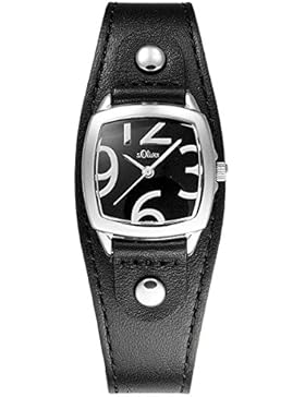 s.Oliver Damen-Armbanduhr Analog Quarz Leder SO-15047-LQR