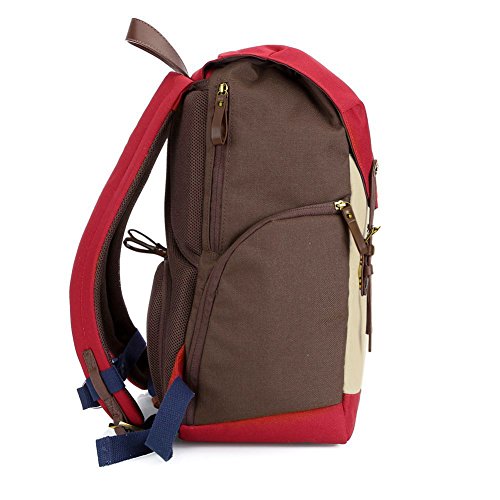 Koolertron Sac    Dos Sac de Cam  ra Sacoche de Voyage en Nylon Professionnel pour Appareil Photo Reflex DSLR Canon EOS  Nikon Sony avec Housse de pluie   tanche  Rouge 