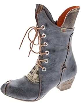 Damen Stiefel Echt Leder Comfort Boots Schuhe TMA 7011 Stiefeletten 36 - 42