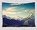 Produktbild Wohnungs Decor Kollektion, Neuseeland Scenic Mountain Shot at Mount Cook National Park Alpine Panorama, Schlafzimmer Wohnzimmer Wohnheim Wandbehang Wandteppich, 80 W x 60 Zoll, Textil, Multi 1, 80\ W By 60\ L