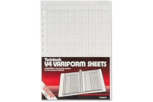 Rexel Twinlock Variform V4 Cash Refill Sheets 5 Columns (75 sheets)