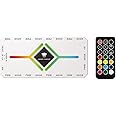 TZMRIT 2-IN-1 ARGB PWM Fan Hub with Controller,9 x 4 Pin PWM Fan Connectors,9 x 5V 3PIN ARGB Ports,Magnetic Base and SATA Power 18 Port,White