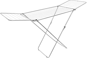 Trend Line Casa SI Wäscheständer Flügelwäscheständer Standtrockner 180 x 105 x 55 cm Kolibri 18 m Silber zusammenklappbar