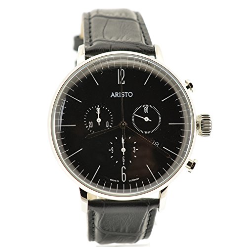 ARISTO Bauhaus Chrono Dessau, 4H151, Quarzuhr, schwarzes Zifferblatt ARISTO Bauhaus Chrono Dessau, 4H151, Quarzuhr, schwarzes Zifferblatt
