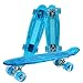 Produktbild edtara Skateboard mit LED-Licht 4 Wheel Modisches Cool Cruiser Print Street Skateboard Banana Board, blau