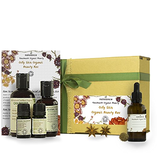 Naissance Organic Natural Beauty Facial Serum Gift Set Oily Skin includes Jojoba Oil and Lavender Oil - the Ideal Gift for Any Occasion