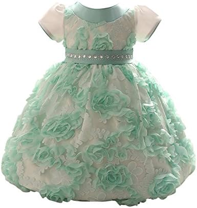 ZAMME Baby Girl Christening Baptism Gowns Flower Toddler Girl Dress