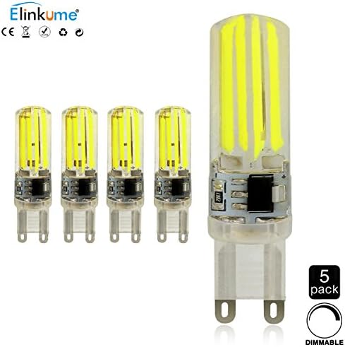 MUMENG 5X G9 Light LED Bulbs Cool White 5W Dimmable Lighting Super Bright 380-400LM Energy Saving (Replacing 45W Halogen Bulbs)AC 200-240V [Energy Class A+]