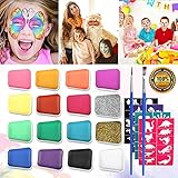 【Multi-Anwendung】Tolle Idee für Karneval, Ostern, Halloween, Weihnachten, Geburtstags-Mottopartys, Events. Es ist nicht nur ein Kunstwerkzeug, sondern kann auch Ihren Kindern mehr Freude bereiten. Perfektes Geschenk für Kinder, Mädchen und Jungen, besonders für das Bemalen von Gesichtsmalereien.