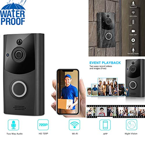 Preisvergleich Produktbild jieGREAT Räumungsverkauf , Wireless WiFi-Türklingel Intelligentes Videotelefon Visuelle Gegensprechanlage Türklingel Sichere Kamera