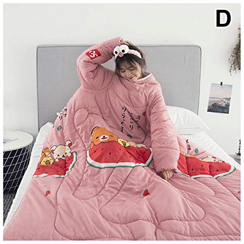 Majome 1 pcs couette paresseux avec manches couverture épaisse chaude multifonction pour la maison hiver sieste