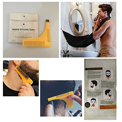 Beard Grooming Kit with Beard Comb and Beard Apron (Beard Comb and Apron)