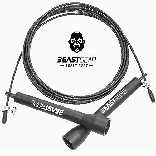 Profi-Springseil von BeastGear – Stahl-Sportseil, Anpassbare Länge mit stabilem Kugellager – Ideal für Boxen, MMA, Kampfsport, Crossfit, Gymnastik, Fitness – für Ausdauer und Muskelaufbau - 2