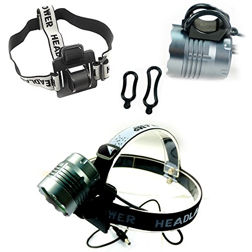 Scheinwerfer 5X Cree XM-L U2 7000 Lumen Fahrradbeleuchtung Stirnlampe Frontlichter Taschenlampe mit 8.4V 8800mAh Akku Ladegerät +Stirnband für Kopflampe & LED Mini Taschenlampe - 5
