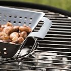 Bruzzzler Grill-Korb aus Edelstahl, für Grill und Backofen, bräunt Fleisch, Fisch und Gemüse gleichmäßig – Bild 6