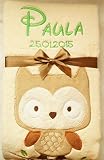 Babydecke mit Namen und Datum bestickt Schmusedecke Geschenk Taufe Geburt - 4