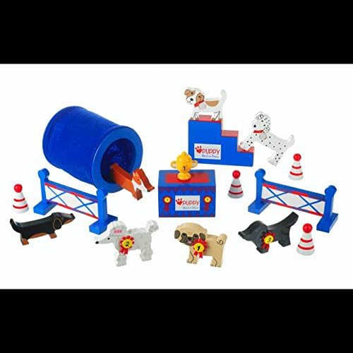 Orange Tree Toys Wooden Best in Dog Show Playset