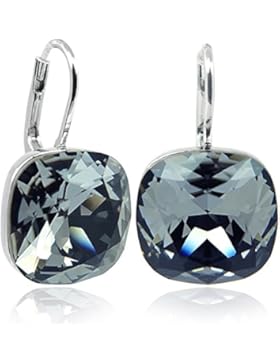 Ohrringe mit Kristallen von Swarovski® für Damen - Viele Farben - Silber - NOBEL SCHMUCK