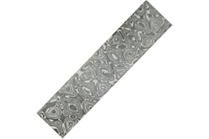Aibote VG10 Barra in Acciaio inox Damasco Fatta a Mano per Coltello Lama Vuota Creazione di Gioielli Posate per Altri Scopi Di Fabbricazione (Bolla,160x30x3mm)