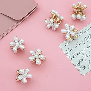 HOMEMATES 3 Piece Korean Style Pearl Hair Clips Large Hair Clips Pins Barrette Hair for Women Girls Fashion Hair Accessories Hair Accessories set Pin(1) (STYLE 1)