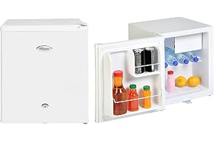 Super General 60 Liter Compact Mini Refrigerator SGR035H, Beverage Fridge with Child Lock, Shelf, Freezer Box, Reversible Door, Adjustable Wired Shelves, 51 x 44 x 47cm (WxDxH), White, 1 Year Warranty