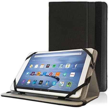TabTek ALCATEL One Touch Pop 10" Tablet PC (10 Inch) Tablet Cover - Android - Slim PU Leather Folio Case, Black