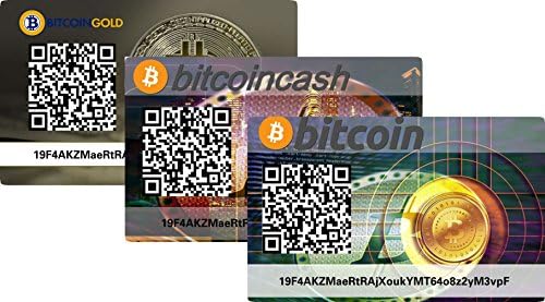 Bitcoin Bitcoin Cash And Bitcoin Gold Paper Wallet Card Set Hardware Wallet