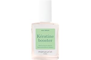 Manucurist Kératine Booster - Indurente Unghie - Smalto Rinforzante Unghie Fragili - Cheratina vegetale, AHA, PHA, MSM, Silicio e Vitamina B8-97,5% ingredienti di origine naturale