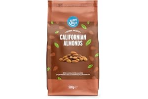 Amazon Brand - Happy Belly Whole Almonds, 500g
