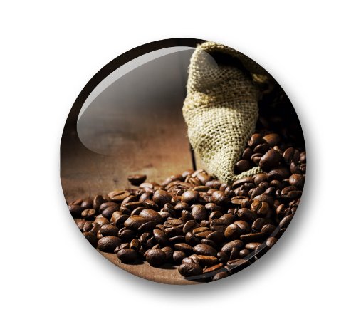 Kaffe Kaffeebohnen Kaffeetasse – 6 große Kühlschrankmagnete Ø 5 cm [ 03 ] - 5