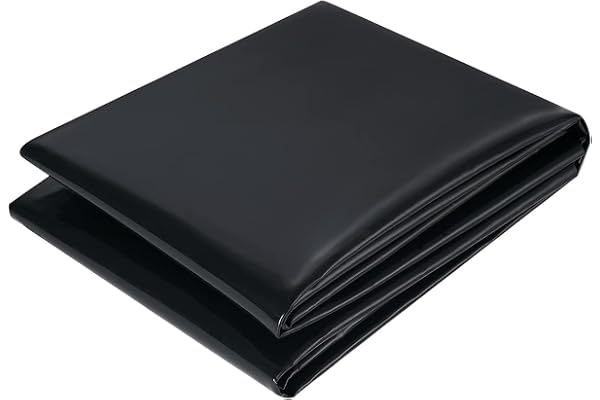 Vetris Revêtement De Bassin Étanche Bâche pour Bassin Robuste Film Doublure D'étang HDPE pour Petits Étangs, Bassins À Poissons, Noir Membrane Renforcée 1.5x2m 3x5m 5x6m 10x10m(Taille:1x1m(3.3x3.ft))