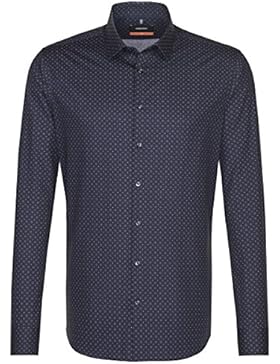 SEIDENSTICKER Herren Hemd Slim Langarm Bügelleicht Businesshemd Kent-Kragen Kombimanschette weitenverstellbar