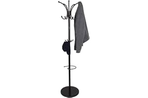 G4RCE Coat Stand - Heavy Duty 3 Tier 14 Hooks | Clothes Hanger Holder | Tree Design | Practical, Modern and Functional (black)