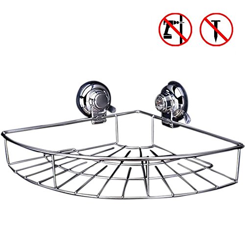 Treat Me Dreiecke Edelstahlregal mit Saugnapf Dreieck Korb für Badezimmer Küche Duschen Toilette Küchenspeicher Oganisator Aufbewahrungskorb