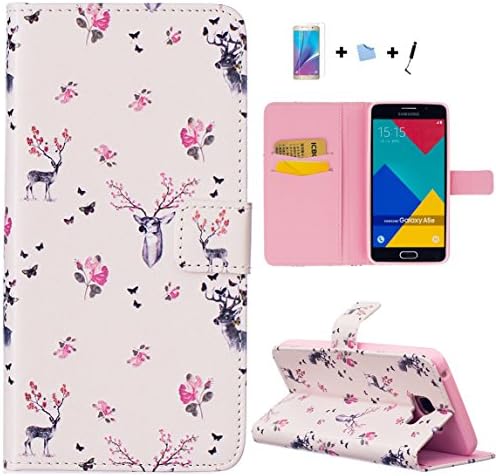 TIODIO® 4 in 1 Premium PU Leather Flip Wallet Case Cover Pouch For Samsung Galaxy A5 2016, Screen Protector Film and Stylus Pen included, C41