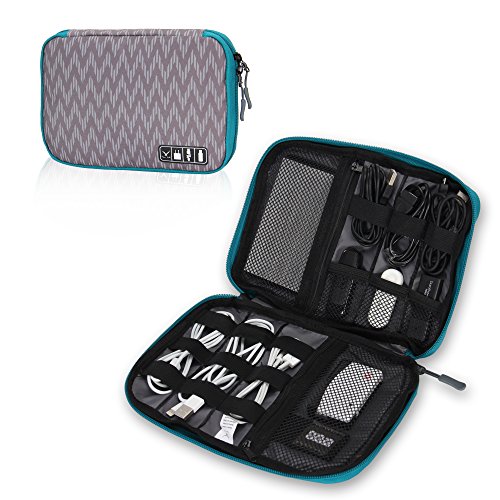 Preisvergleich Produktbild Veevan Tragbare Universal Kabeltasche Reiseetui Elektronik Organizer Dunkelgrau