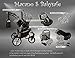 Milk Rock Baby Macano S Pram & Pushchair with 3 frame colors (car seat, raincover, mosquito net, swivel wheels) MO56 White / Pepper & Salt