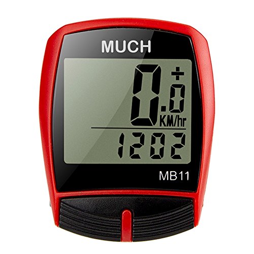 elegantstunning permis DE 15 Fonctions sans Fil Vélo Ordinateur de vélo Compteur de Vitesse Odomètre de vélo d'équitation Fitness Noir