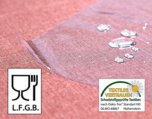 TEXMAXX Schutztischdecke Schondecke transparent klar, LFGB geprüft – Lebensmittelecht 0,2 mm dick Meterware Länge wählbar, 220x140cm - 3