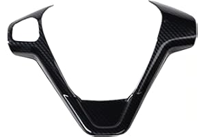 CYJXL 1pcs Car Refit Accessories Car Steering Wheel Covers Trim Sticker Fit For Ford Fiesta MK7 2009-2017 Ecosport 2012-2017 Auto Steering Refit Interior Moulding Stickers