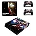 Produktbild Playstation 4 Slim + 2 Controller Aufkleber Schutzfolien Set - Iron-Man /PS4 S