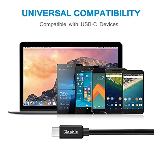Rophie USB C Kabel [5 Stücke: 0.5M*1+1.2M*3+1.8M*1] USB Typ C Datenkabel Ladekabel für Apple neue MacBook,Nexus 6P/5X, Lumia 950xl/950, OnePlus 2, Nokia N1 Tablet und andere Type C Unterstützte Geräte - 6