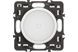 LEGRAND - Interrupteur Variateur rotatif - toutes lampes dimmables jusqu'à 200W - Commande d'Eclairage Complète - Prêt à Installer - Blanc