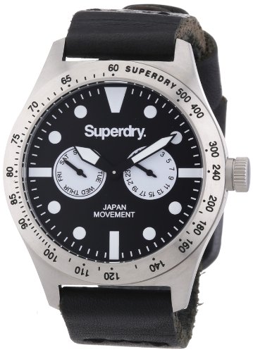 Superdry Herren-Armbanduhr XL Analog Quarz Leder SYG106B Superdry Herren-Armbanduhr XL Analog Quarz Leder SYG106B