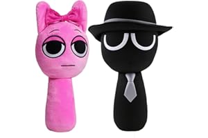 Kouipoie Sprunki Peluche 9.8" Divertente Peluche Sprunki Per Fan Di Giochi,Super Morbido Giocattolo Da Collezione,Regali Di Natale E Compleanno Per Bambini E Ragazzi Di 6+Anni. (2PCS-C)