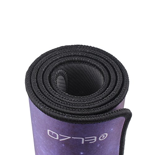 Elzo Mauspad Extra Groß Gaming Mouse Mat Geeignet für Tastatur und Maus Rutschfester Gummibestand Mousepad Mousepad mit strukturierter Oberfläche und genähten Rändern 90 x 30 x 0.4cm (XXL, Planet) - 6