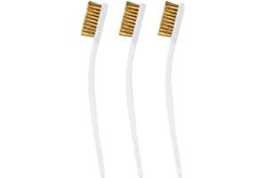 HUAYUE 3pcs cepillo de Latón cepillo de alambre Cepillos metálicos, Cepillo Duradero de Alambre Limpieza de boquillas de impresora 3D cepillo para impresora 3d (latón + plástico)