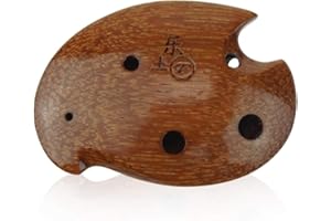 OCARINAWIND 6 Hole Wooden Ocarina Elm or Locust Wood SSF, Exquisite Design, Mini Wood Ocarina Necklace
