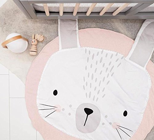 Fyore-Tapis-Ramper-Tapis-de-Jeux-en-Coton-Ultra-Doux-Antibactrien-Facile--Nettoyage-Ayant-Motif-Mignon-pour-Fille-Garon-90x90cm